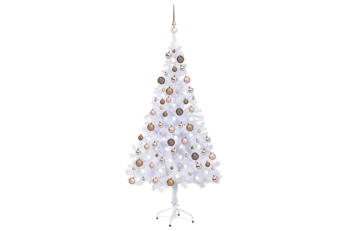 Vidaxl Artificial Pre-lit Christmas Tree Ball Set 150 Cm 380 Branches