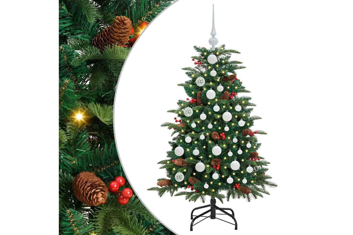 Vidaxl Artificial Christmas Tree With 150 Leds With Stand Green 120 Cm