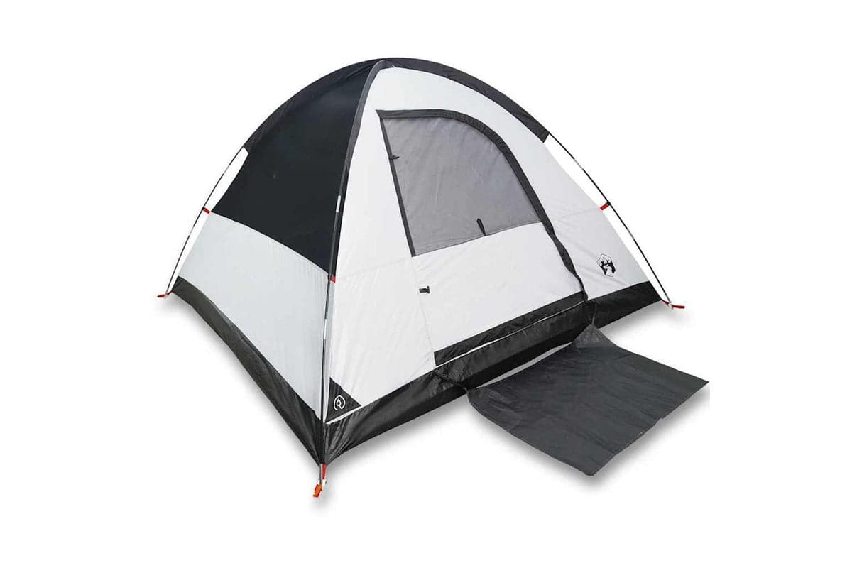 Vidaxl Camping Tent Dome 3-person White Blackout Fabric Waterproof