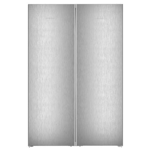 LIEBHERR 399/278 LITRE 185.5X122.6CM SIDE-BY-SIDE SILVER WITH EASY FRESH AND NO FROST