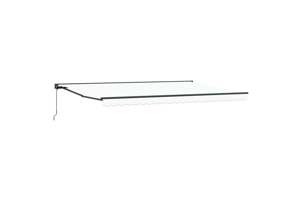 Vidaxl Retractable Awning Manual White 500x300 Cm Fabric