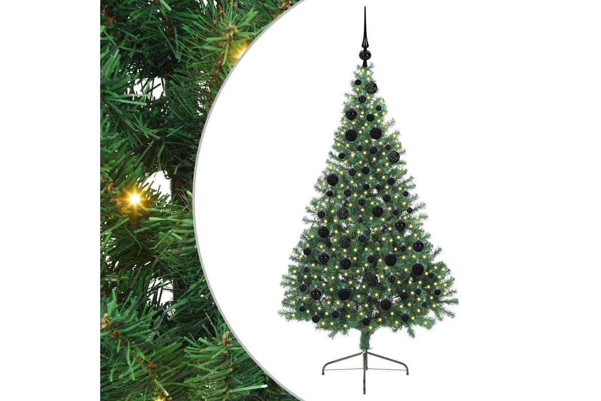Vidaxl Artificial Pre-lit Christmas Tree Green 180 Cm Pvc