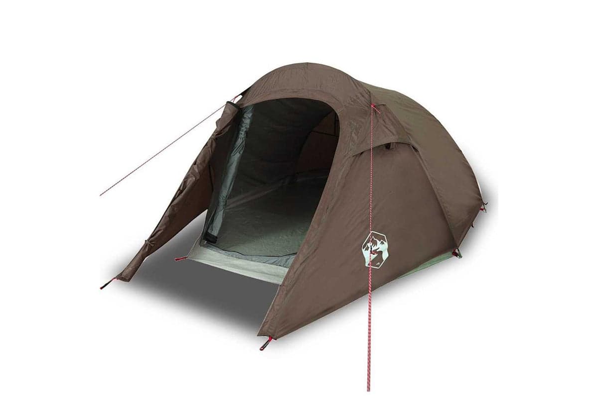 Vidaxl Camping Tent Tunnel 2-person Brown Waterproof