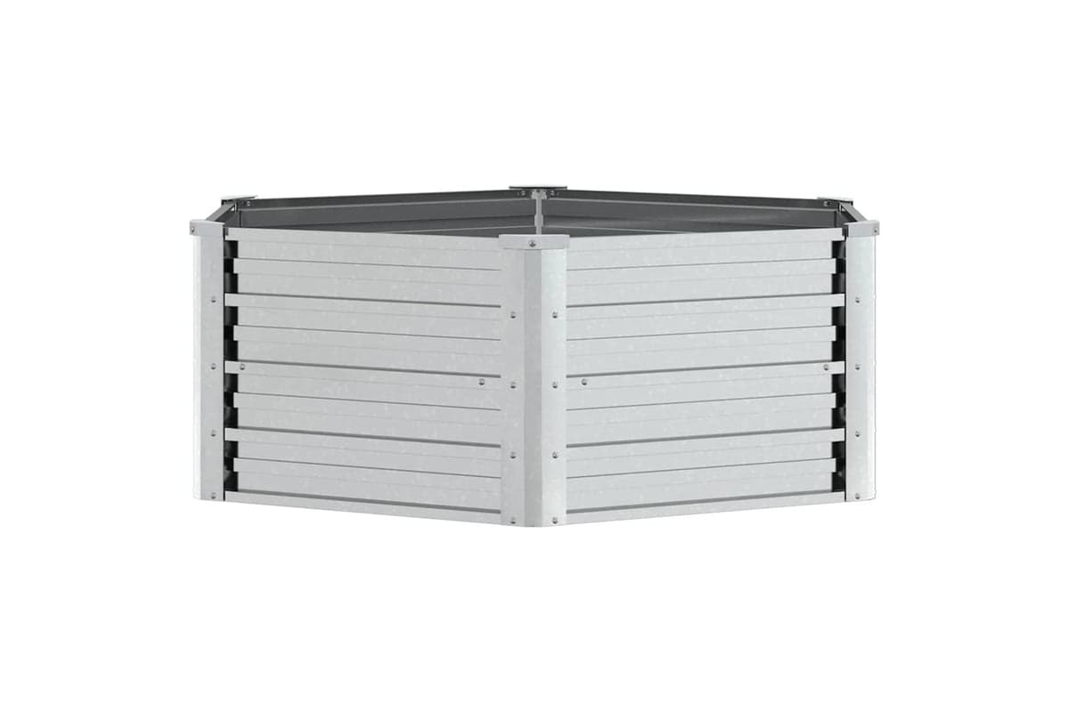 Vidaxl Garden Raised Bed 129x45 Cm Galvanized Steel Silver