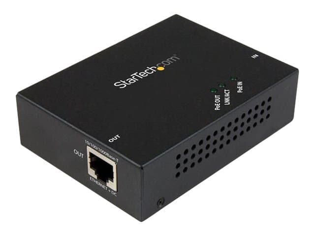 STARTECH.COM - Startech 1 Port Gigabit PoE+ Extender 802.3at & 802.3af - 100m (330ft) - Power over Ethernet Extender - PoE Repeater Network Extender (POEEXT1GAT) - repeater - 10Mb LAN, 100Mb LAN, 1GbE