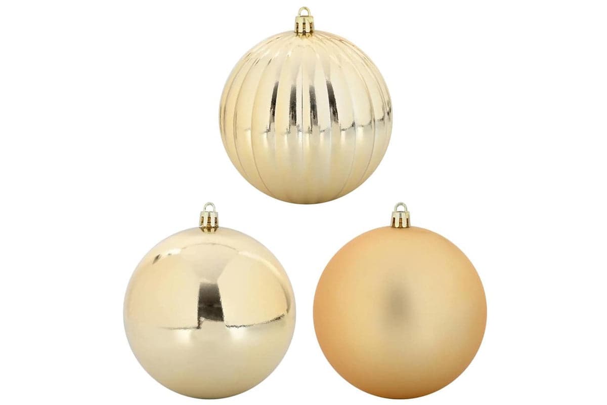 Vidaxl Christmas Bauble Set 15 Pcs Gold