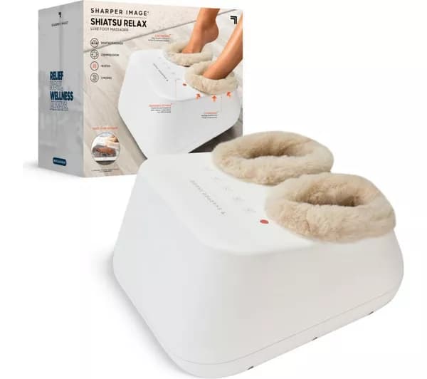SHARPER IMAGE Shiatsu Foot Massager - White
