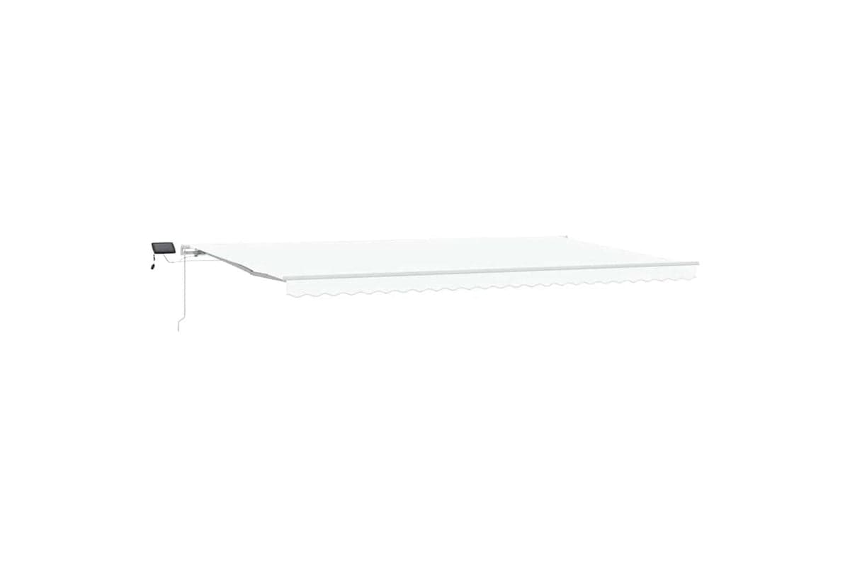 Vidaxl Retractable Awning With Manual White 600 X 300 Cm Fabric