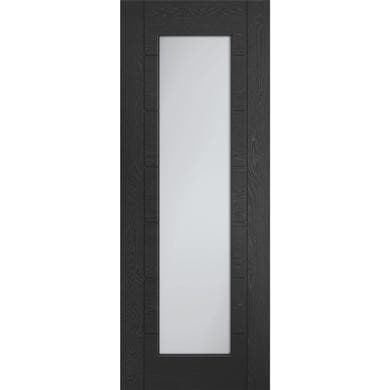 Internal Black Fully-Glazed Door with Clear Glass - Palermo - XL Joinery