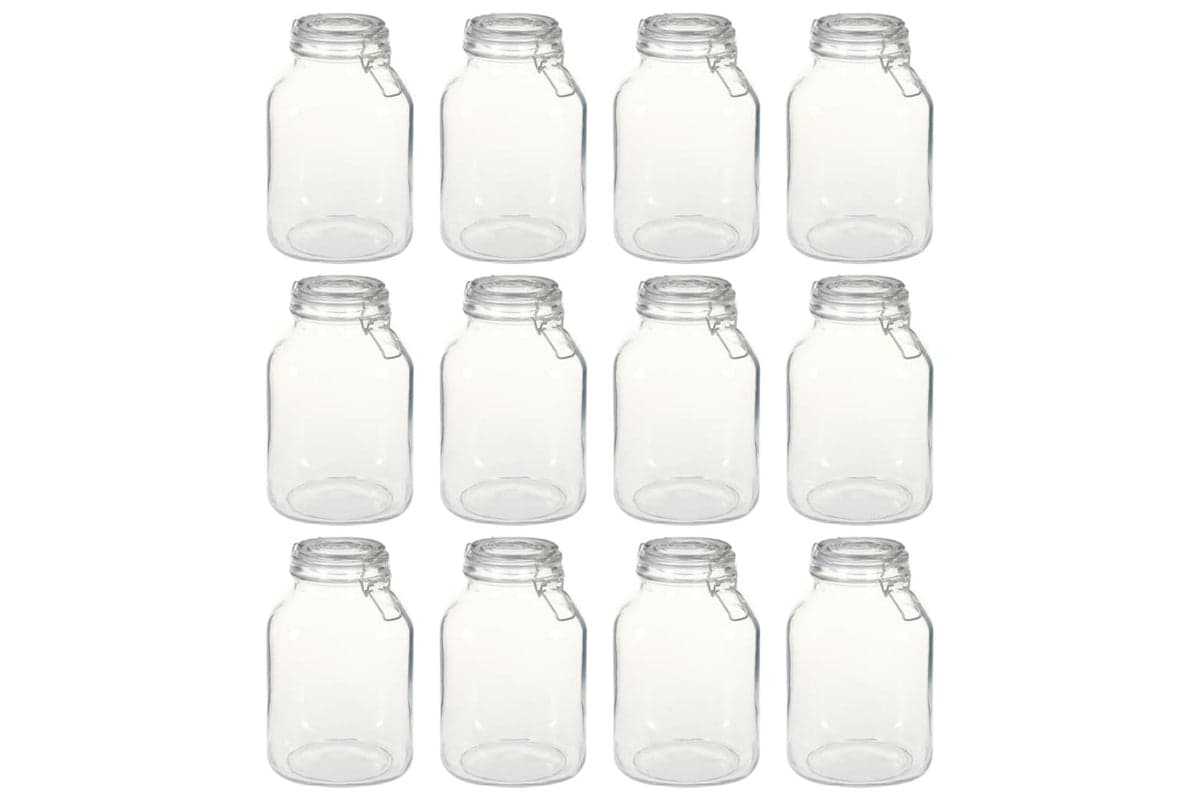 Vidaxl 50821 Glass Jars With Lock 12 Pcs 3 L