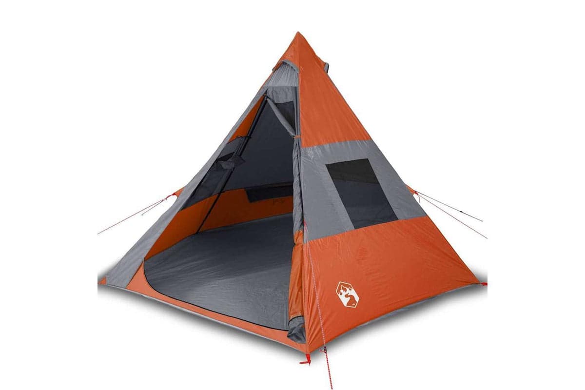 Vidaxl Camping Tent Tipi 7-person Orange Waterproof