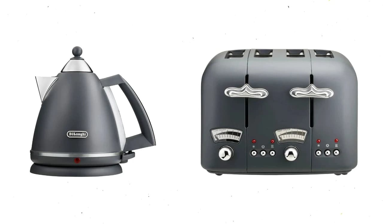 De'Longhi KBX3016CT04.GY Argento Silva Kettle & Toaster Set – Grey