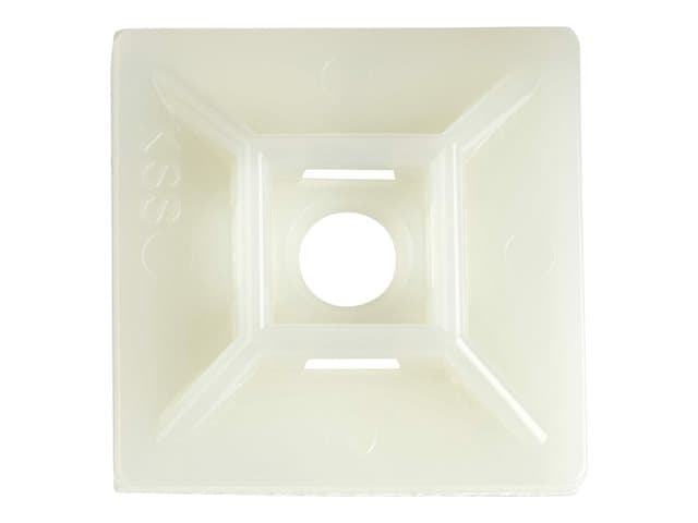 STARTECH.COM - Startech 100 Pack Cable Tie Mounts with Adhesive Tape for 0.21 in. (5.5 mm) Wide Ties, Nylon/Plastic Zip Tie Mounts, Electrical/Network Cable Wrap Mounts / 94V-2 Fire & UL Rated TAA - Nylon 66 Zip Tie Mount (CBMCTM3) - cable tie mount - TAA Compliant
