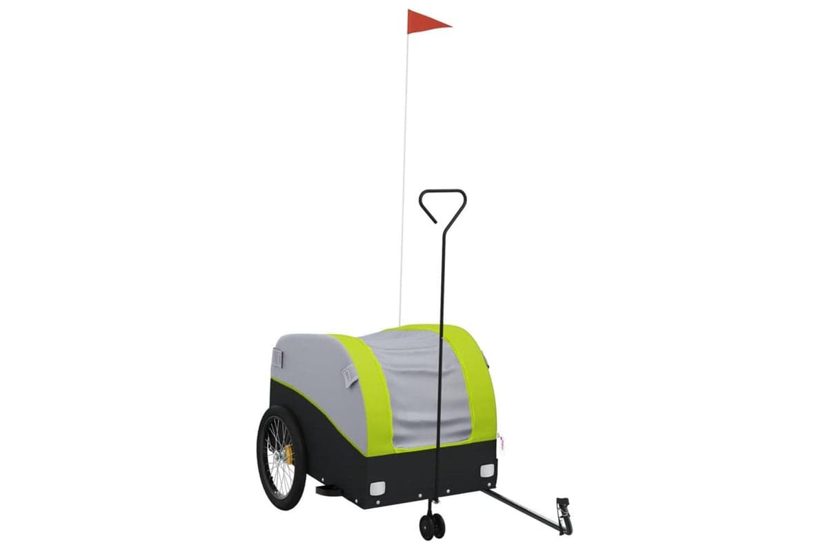 Vidaxl Bike Trailer Black And Green 45 Kg Iron