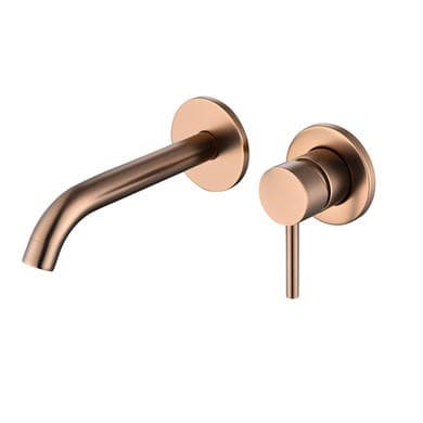ONLY OPENED - Brushed Bronze Wall Mounted Basin Mixer Tap - Arissa