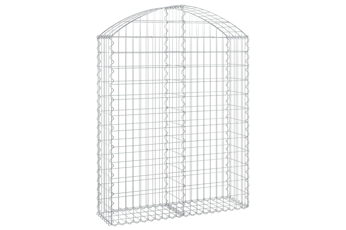 vidaXL 153426 Arched Gabion Basket 100x30x120/140cm Galvanised Iron