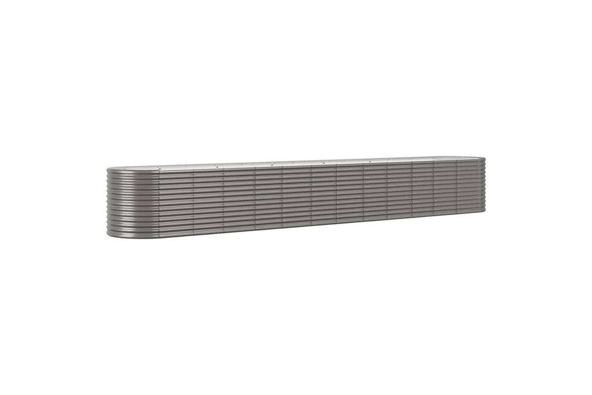 vidaXL 318974 Garden Raised Bed Powder-coated Steel 512x80x68cm Grey