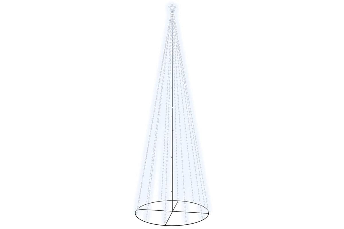 Vidaxl Christmas Cone Tree Cold White 732 Leds 160x500 Cm