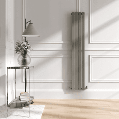 Riace Smoked Stone Vertical Flat Designer Radiator