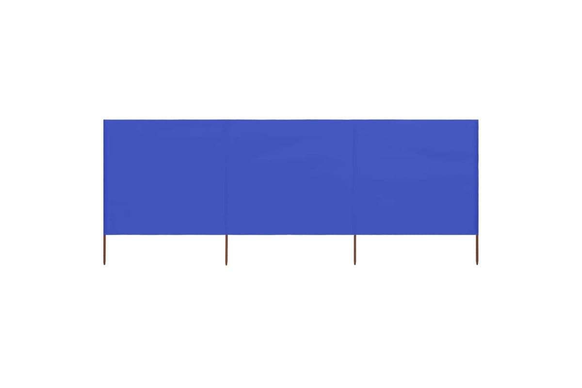 vidaXL 47145 3-panel Wind Screen Fabric 400x80cm Azure Blue