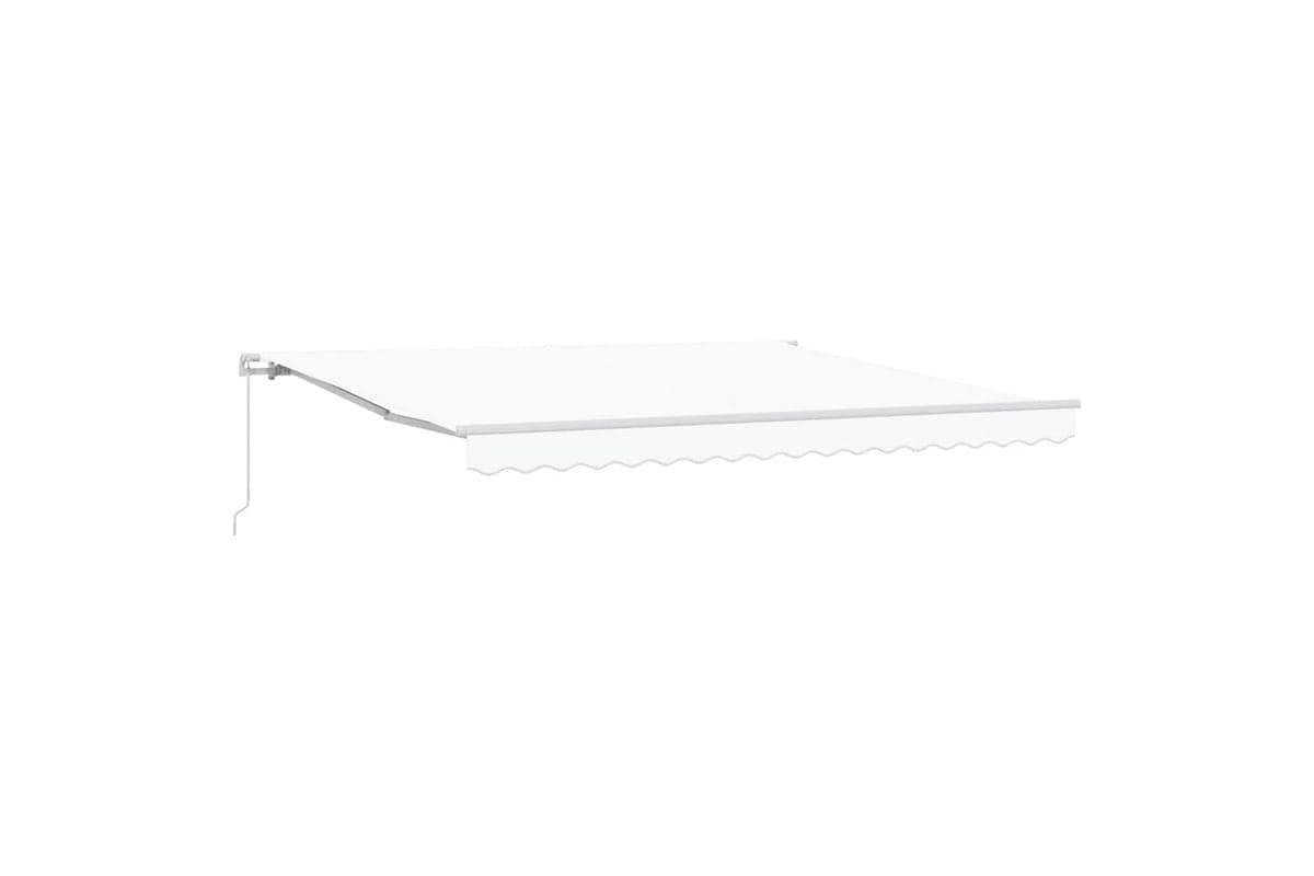 Vidaxl Retractable Awning White 400 X 300 Cm Polyester