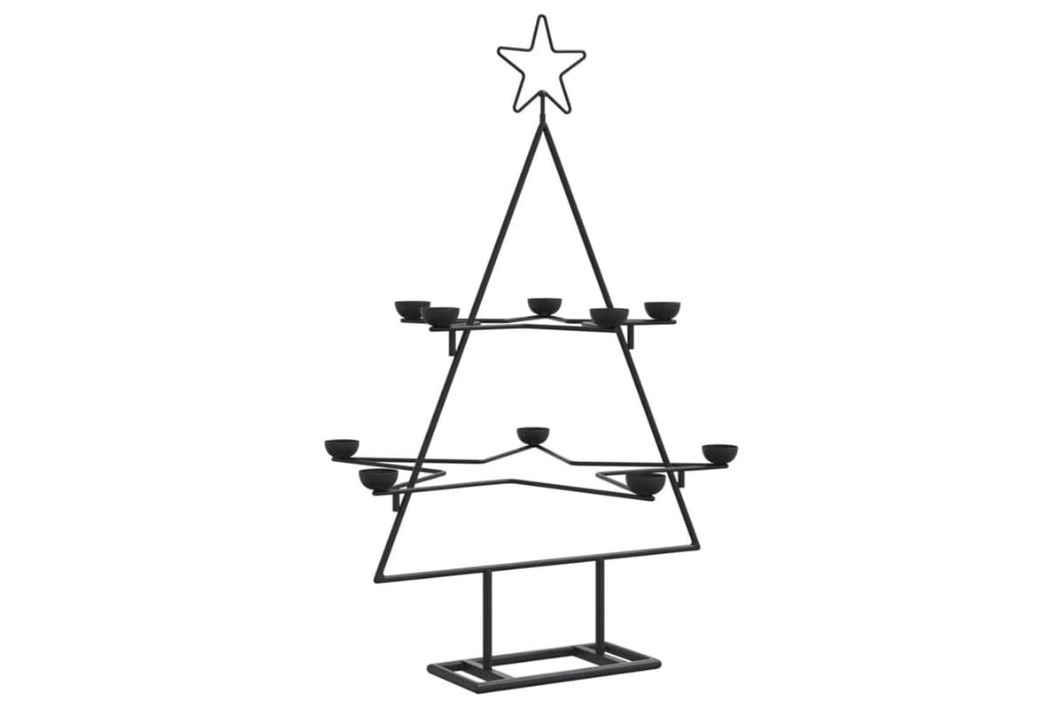 Vidaxl Metal Christmas Tree For Decoration Black 75 Cm