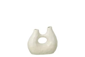 Jeanne Stoneware Vase | White | Small