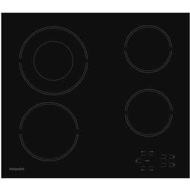 Refurbished Hotpoint HR612CH 58cm 4 Zone Crystal Finish CeramicTouch Control Hob Black