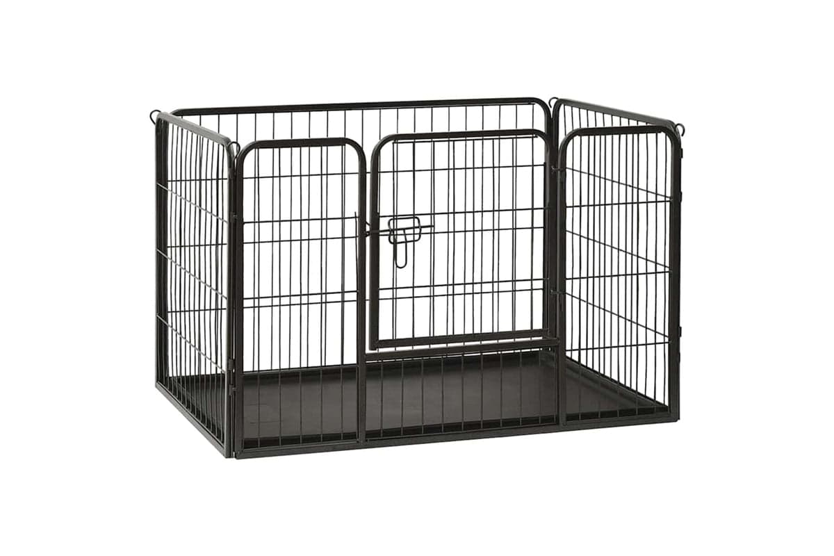 vidaXL 170575 Puppy Playpen Steel 91.5x59x61cm