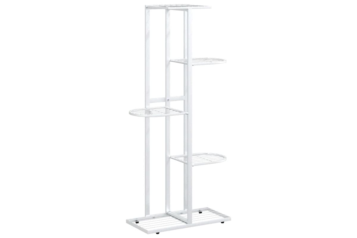vidaXL 336111 5-floor Flower Stand 43x22x98cm White Metal