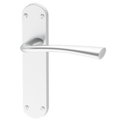 Internal Silver Satin Chrome Lever Door Handle with Latch and Hinges Pack - Havel - XL Joinery