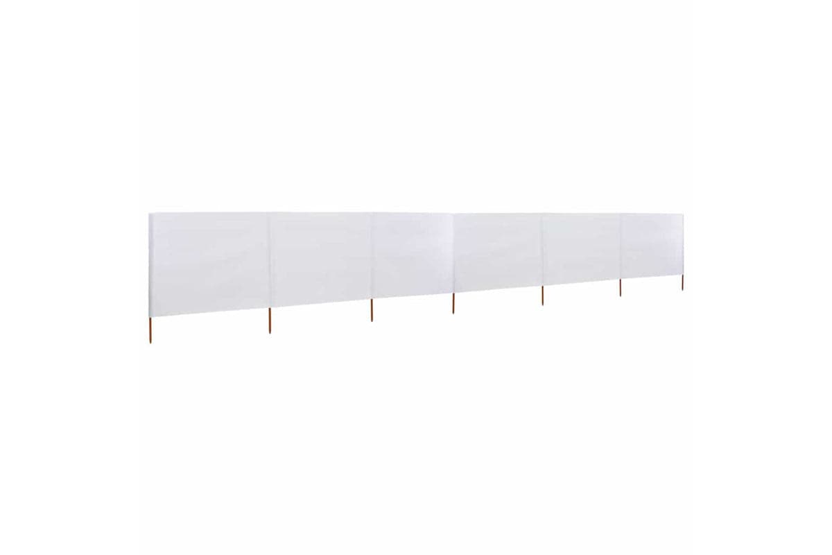 vidaXL 44543 6-panel Wind Screen Fabric 800x80cm White