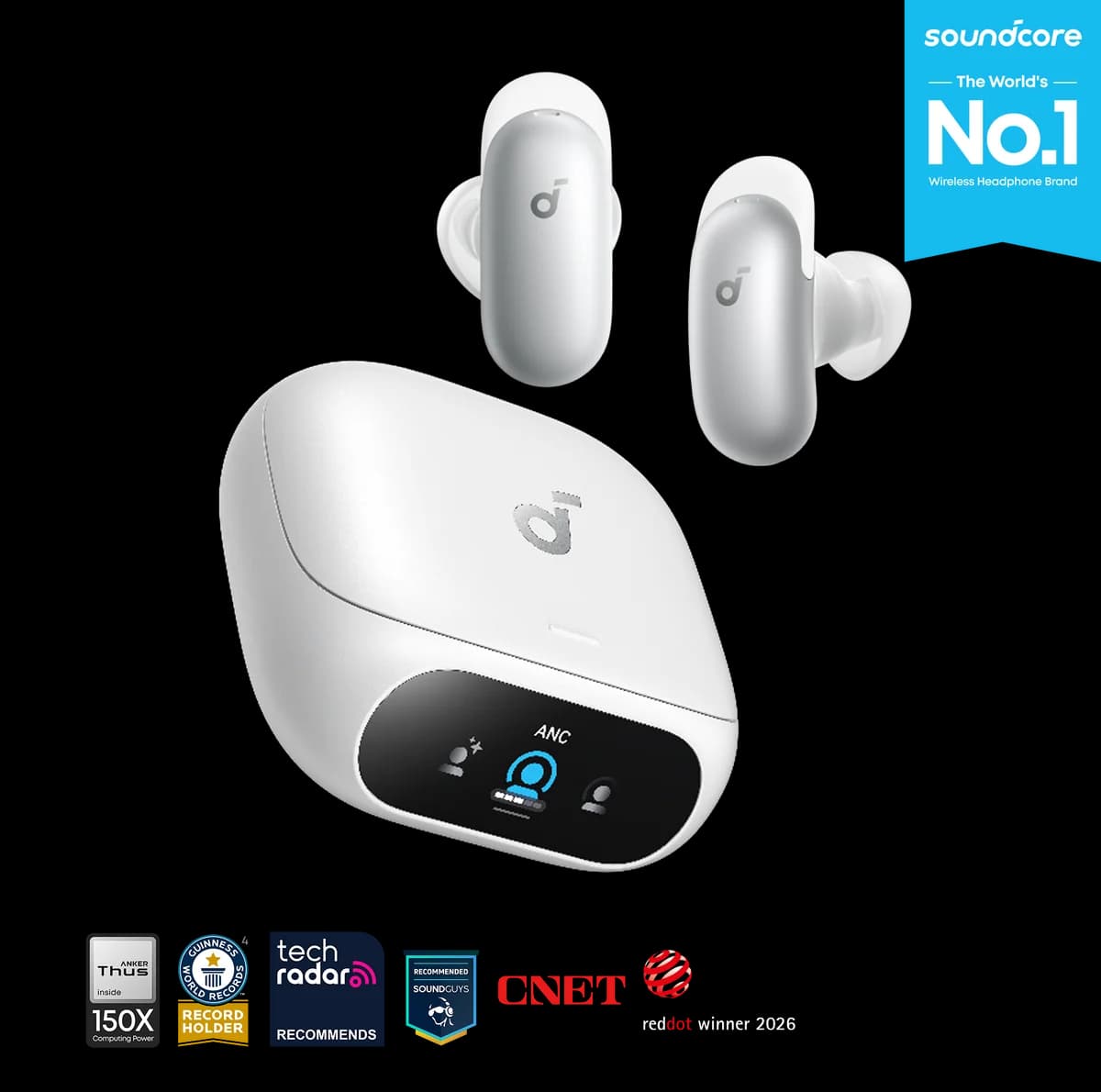 soundcore Liberty 5 Pro ANC Earbuds, White | D1203G21
