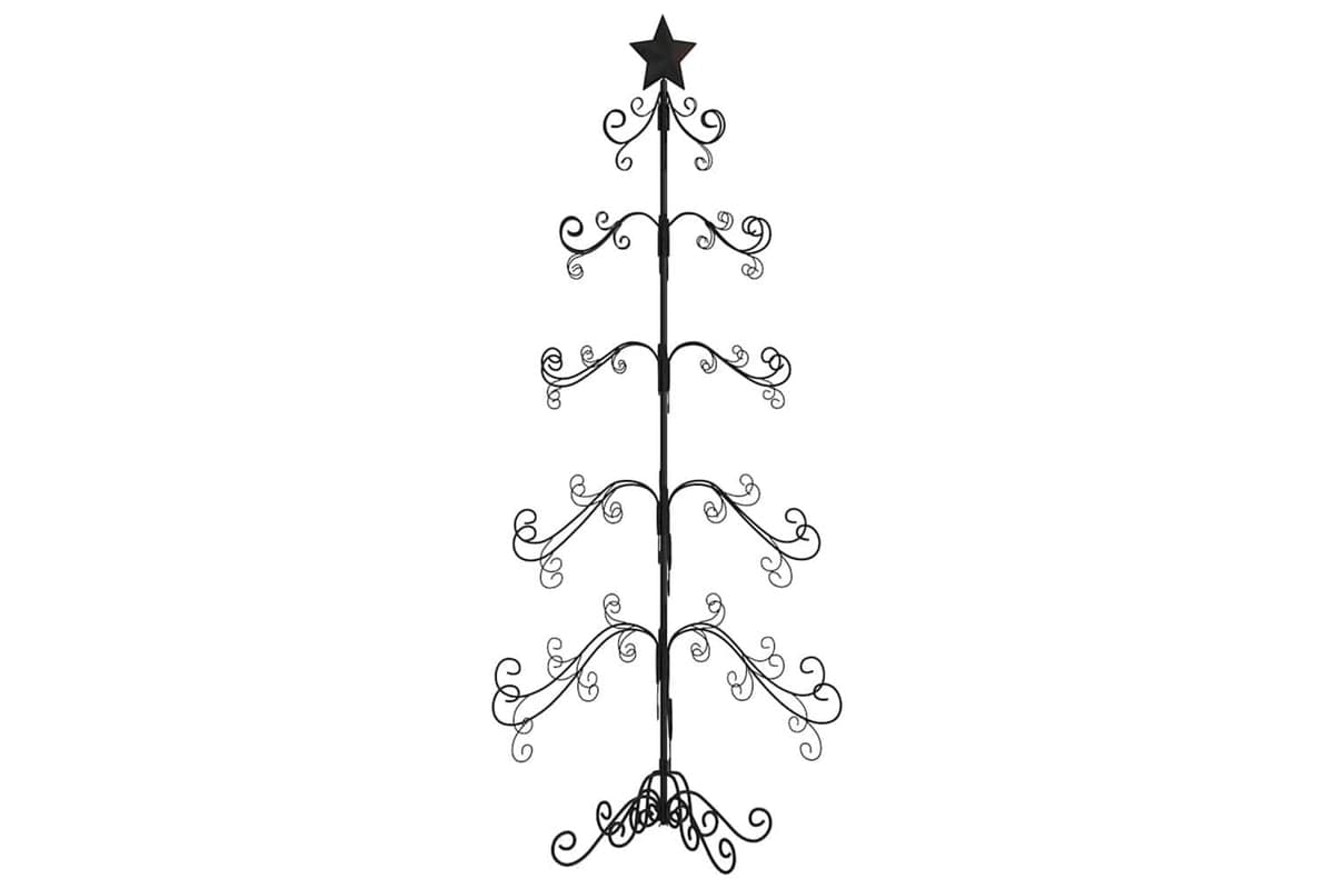 Vidaxl Metal Christmas Tree For Decoration Black 150 Cm