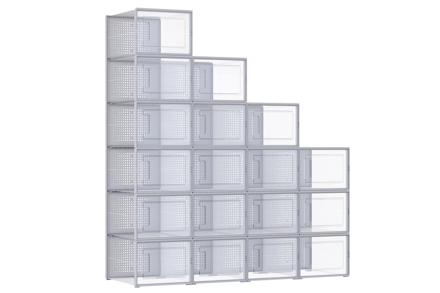 Songmics Shoe Boxes | Stackable Shoe Storage Organisers | Pp And Ps Plastic | Pack Of 18