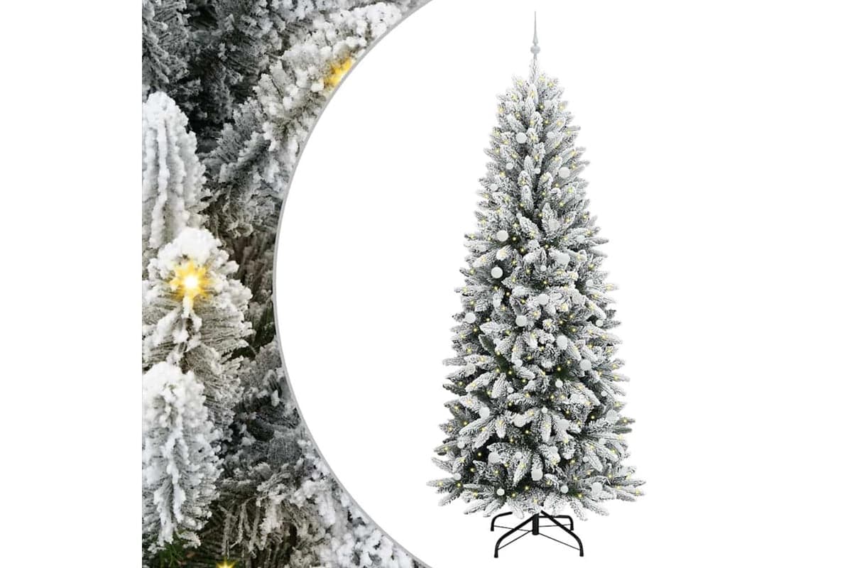 Vidaxl Artificial Christmas Tree With 300 Leds White 93 X 93 X 240 Cm