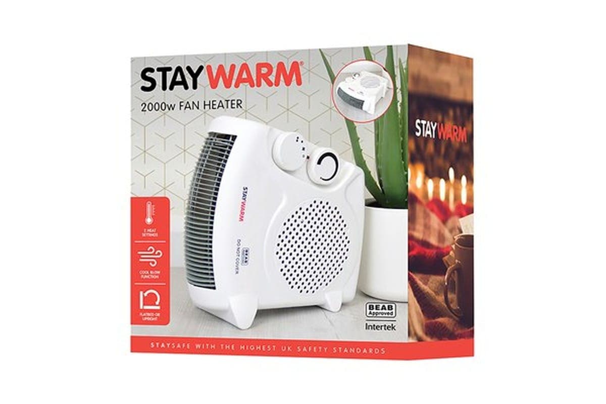 Staywarm | 2000w Upright And Flatbed Heater | White