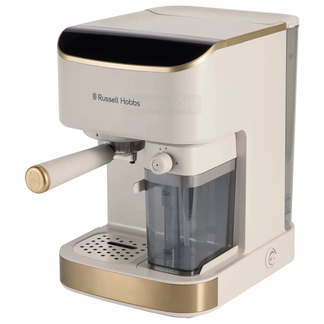 Russell Hobbs Café Genie 1.5 Litre Espresso Machine with Automated Milk Frother | Stone