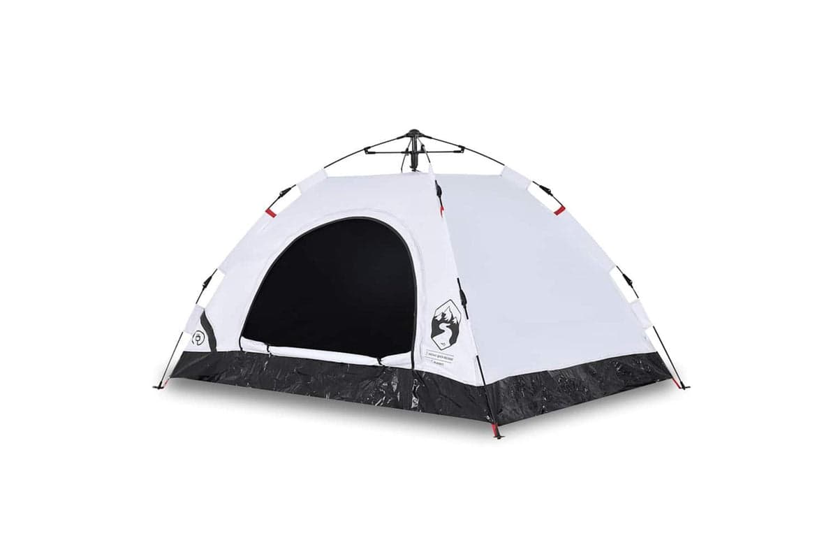 Vidaxl Camping Tent 2-person White Blackout Fabric Quick Release