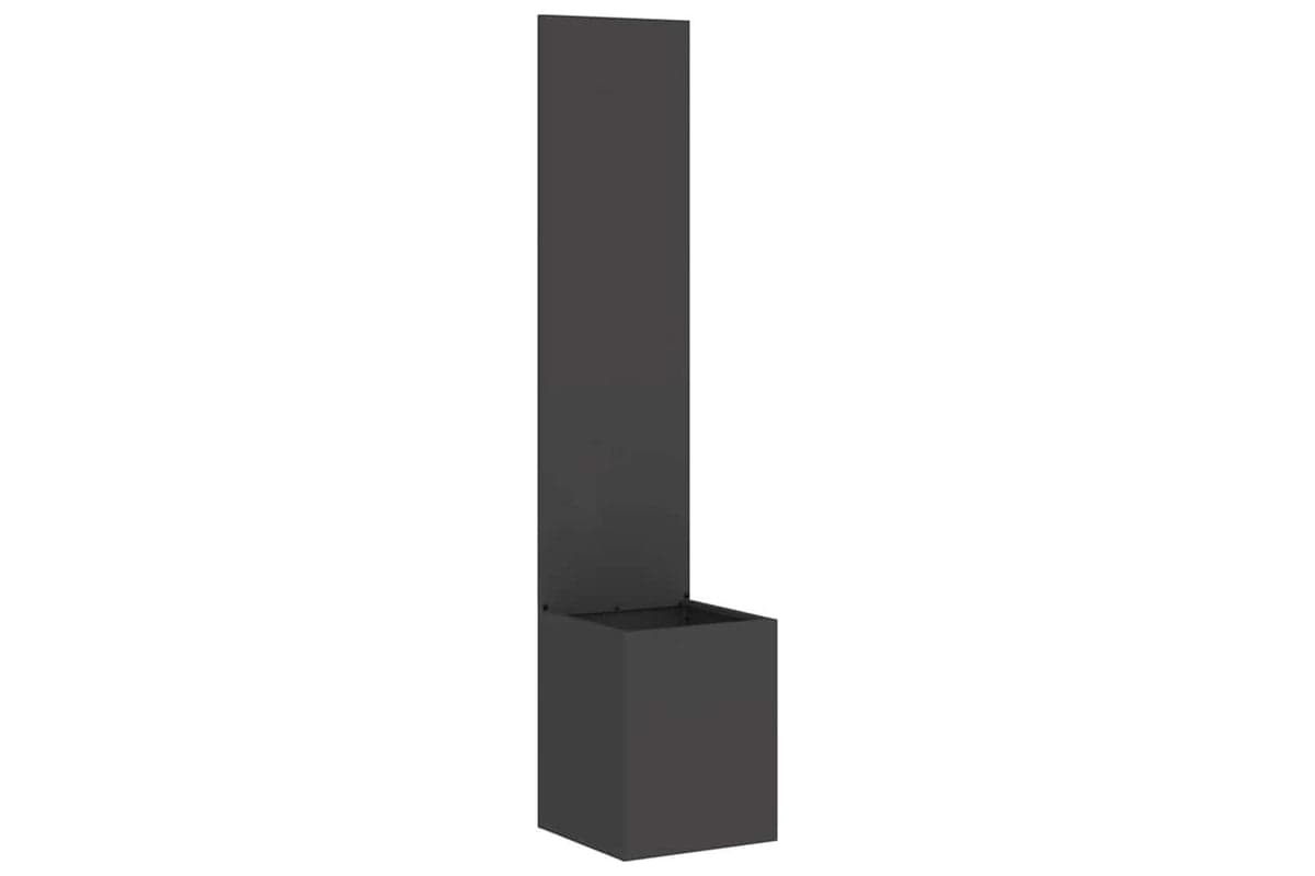 Garden Privacy Screen Black 32 X 140 Cm Cold-rolled Steel