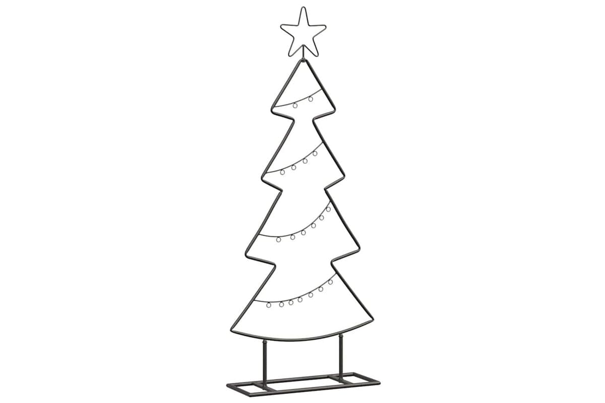 Vidaxl Metal Christmas Tree With Stand Black 90 Cm Steel