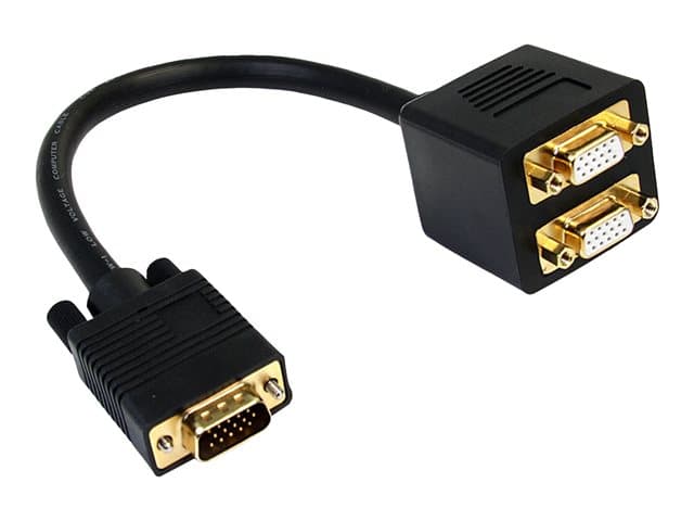 STARTECH.COM - StarTech 1 ft. VGA to VGA Splitter Cable - M/F Dual Monitor Video Cable Splitter (VGASPL1VV) - VGA splitter - 30 cm