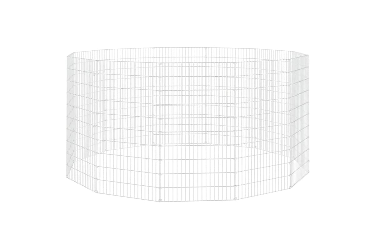 Vidaxl Free Range Animal Enclosure 12-panel 54x100 Cm Galvanised Iron