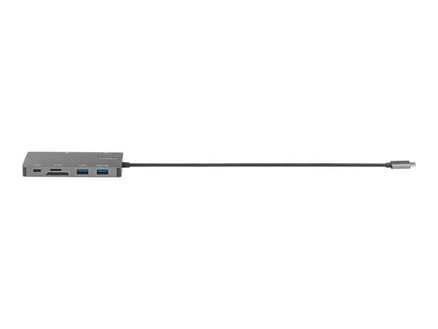 STARTECH.COM - Startech USB C Multiport Adapter, HDMI 4K 30Hz or VGA Travel Dock, 5Gbps USB 3.0 Hub (USB A / USB C Ports), 100W Power Delivery, SD/MicroSD Slot, GbE, 12" (30cm) Long Attached Cable - USB C Mini Dock - docking station - USB-C 3.2 Gen 1 - VGA, HDMI - 1GbE