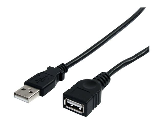STARTECH.COM - StarTech 3 ft Black USB 2.0 Extension Cable A to A - M/F - 3 ft USB A to A Extension Cable - 3ft USB 2.0 Extension cord (USBEXTAA3BK) - USB extension cable - USB to USB - 91 cm