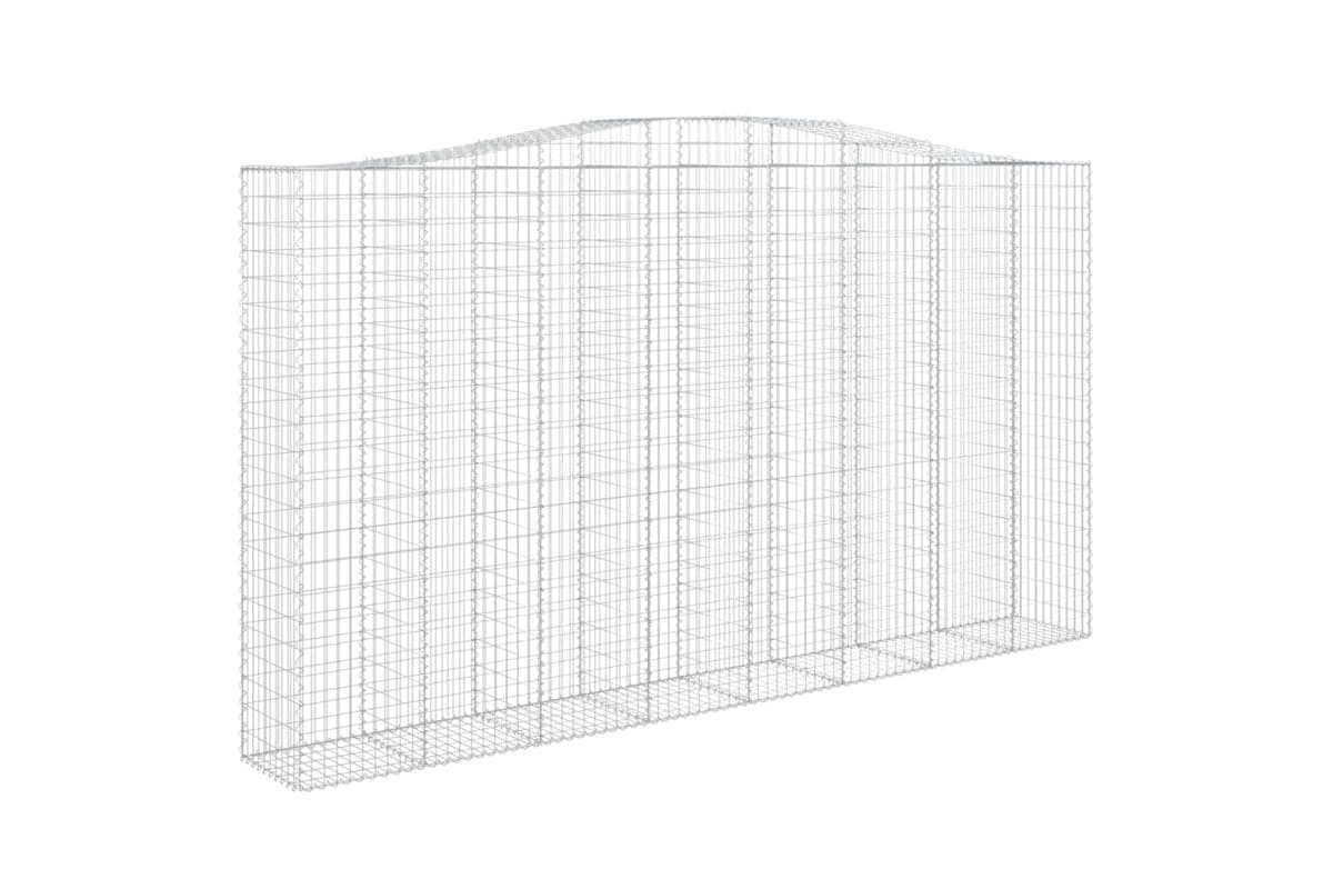 vidaXL 153421 Arched Gabion Basket 400x50x220/240cm Galvanised Iron