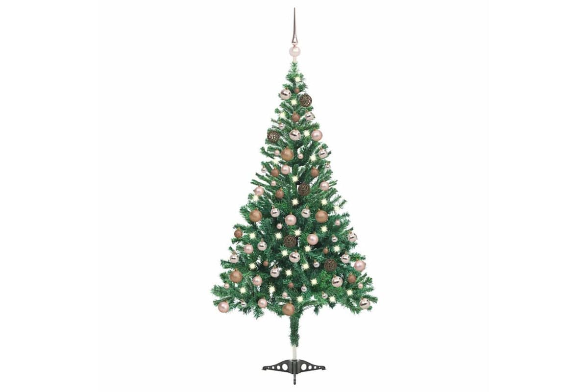 Vidaxl Artificial Pre-lit Christmas Tree Ball Set 180 Cm 564 Branches