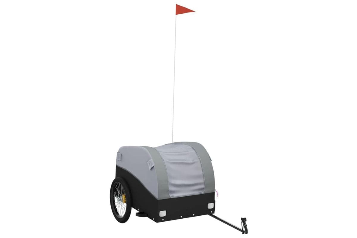 Vidaxl Bike Trailer Black And Grey 45 Kg Iron