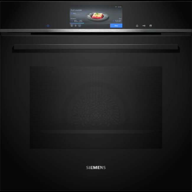 Siemens IQ700 Built-in Single Oven with Steam Function - Black | HS738G3B2