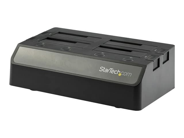 STARTECH.COM - Startech 4-Bay USB 3.1 to SATA Hard Drive Docking Station, 10Gbps USB Hard Drive Dock, External 2.53.5 SATA III (6Gbps) SSDHDD Docking Station, Hot-Swap Hard Drive Bay - Dual 60mm Fans, Top-Loading - Storage enclosure - 2.5" / 3.5" shared - SATA 6Gb/s - U